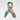 16 Momme Square Silk Scarf - Turquoise Paradise